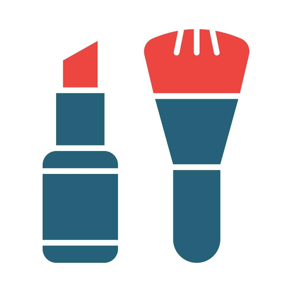 schoonheidsmiddelen glyph twee kleur icoon ontwerp vector