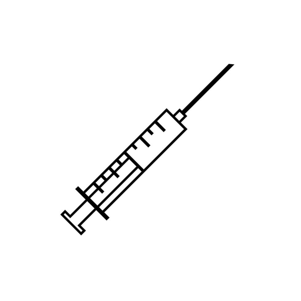 injectiespuit icoon vector. injectie illustratie teken. analyses symbool. vaccin logo. vector