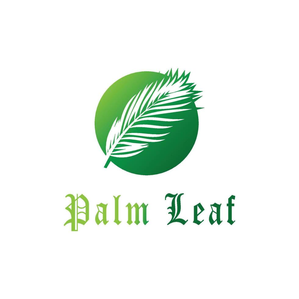 blad palm logo vector sjabloon symbool en ontwerp