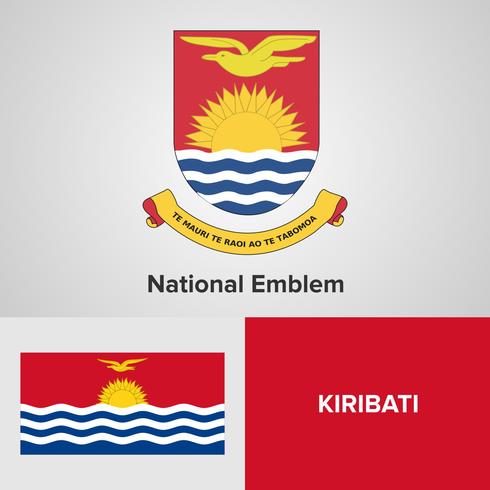 Nationaal embleem, kaart en vlag vector