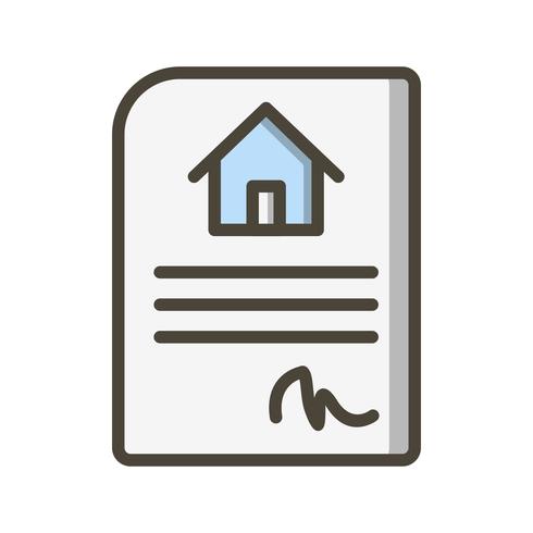 Huis contract vector pictogram