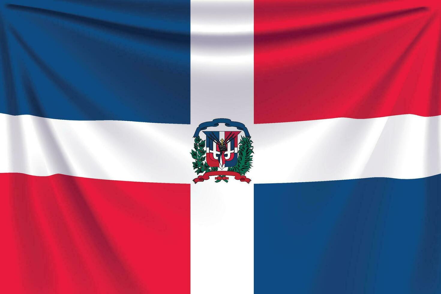 terug vlag dominicaans republiek vector