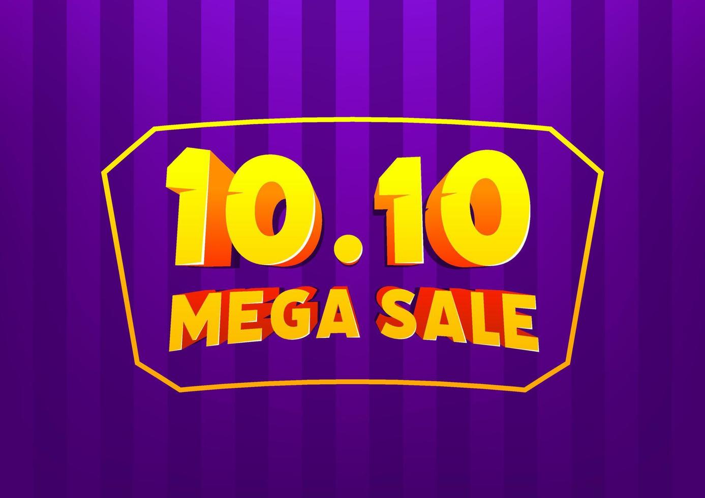10.10 mega sale online shopping day sale banner. vector