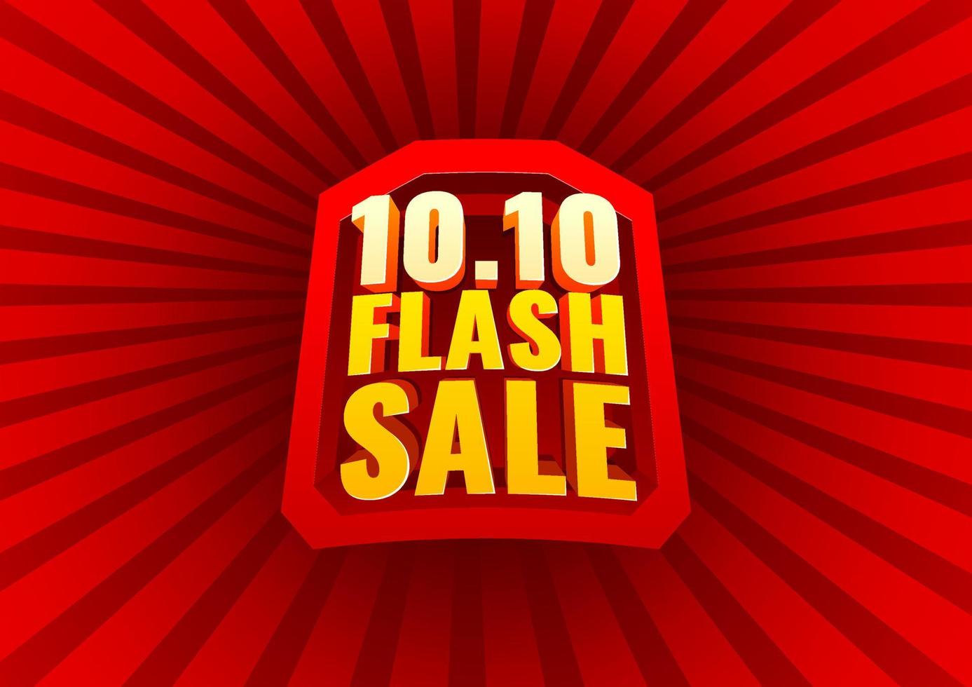 10.10 flash sale online shopping day sale banner. vector