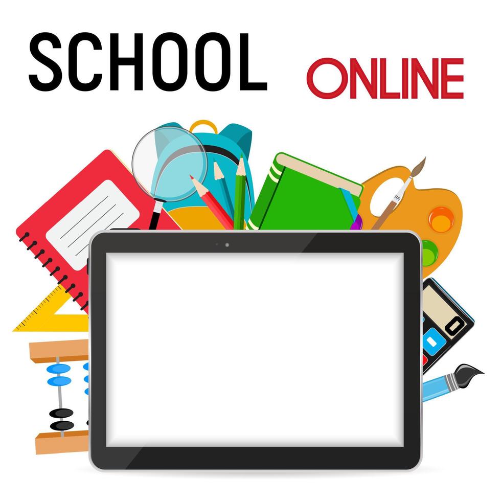 school online concept achtergrond vector