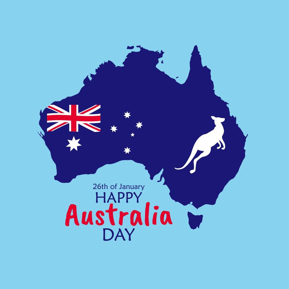 26 januari gelukkige dag van Australië. vector illustratie