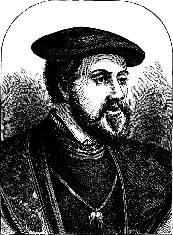 Charles v, keizer van duitsland, wijnoogst illustratie vector