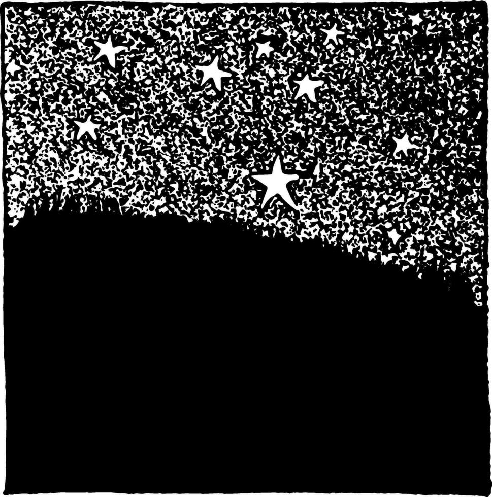 sterren in de nacht lucht, wijnoogst illustratie vector