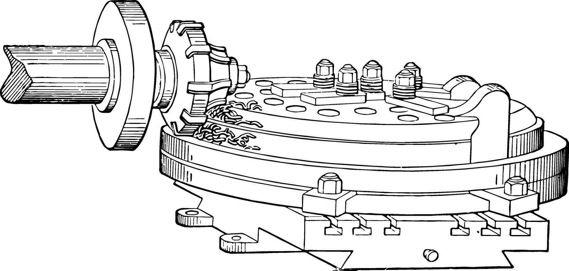 ring frezen, wijnoogst illustratie. vector