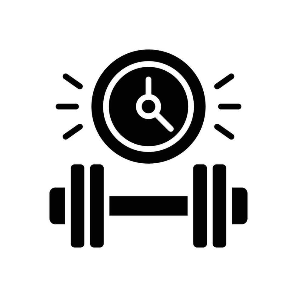 training tijd icoon. vector glyph icoon voor uw website, mobiel, presentatie, en logo ontwerp.