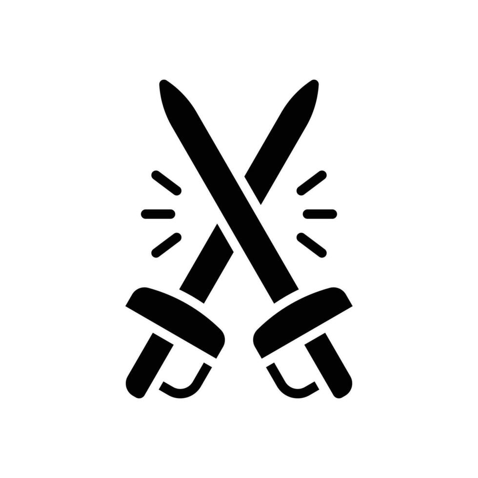 hekwerk zwaard icoon. vector glyph icoon voor uw website, mobiel, presentatie, en logo ontwerp.