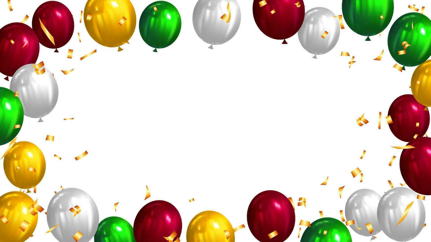 vrolijk Kerstmis groet kaart ontwerp concept met realistisch ballonnen. gelukkig nieuw jaar vector