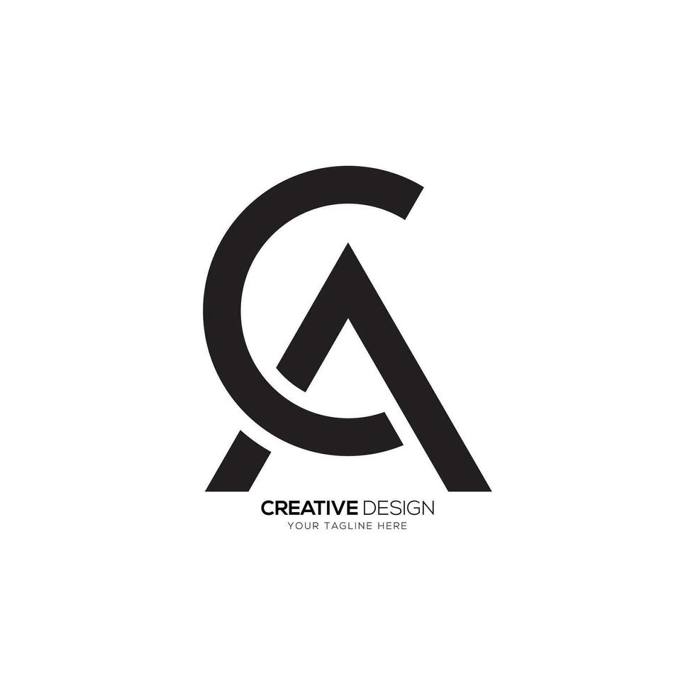 brief ac of ca modern eerste creatief abstract monogram logo idee vector