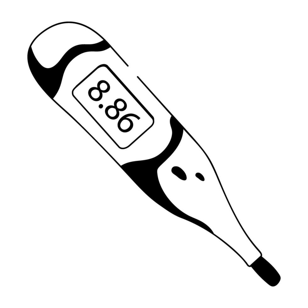 modieus digitaal thermometer vector