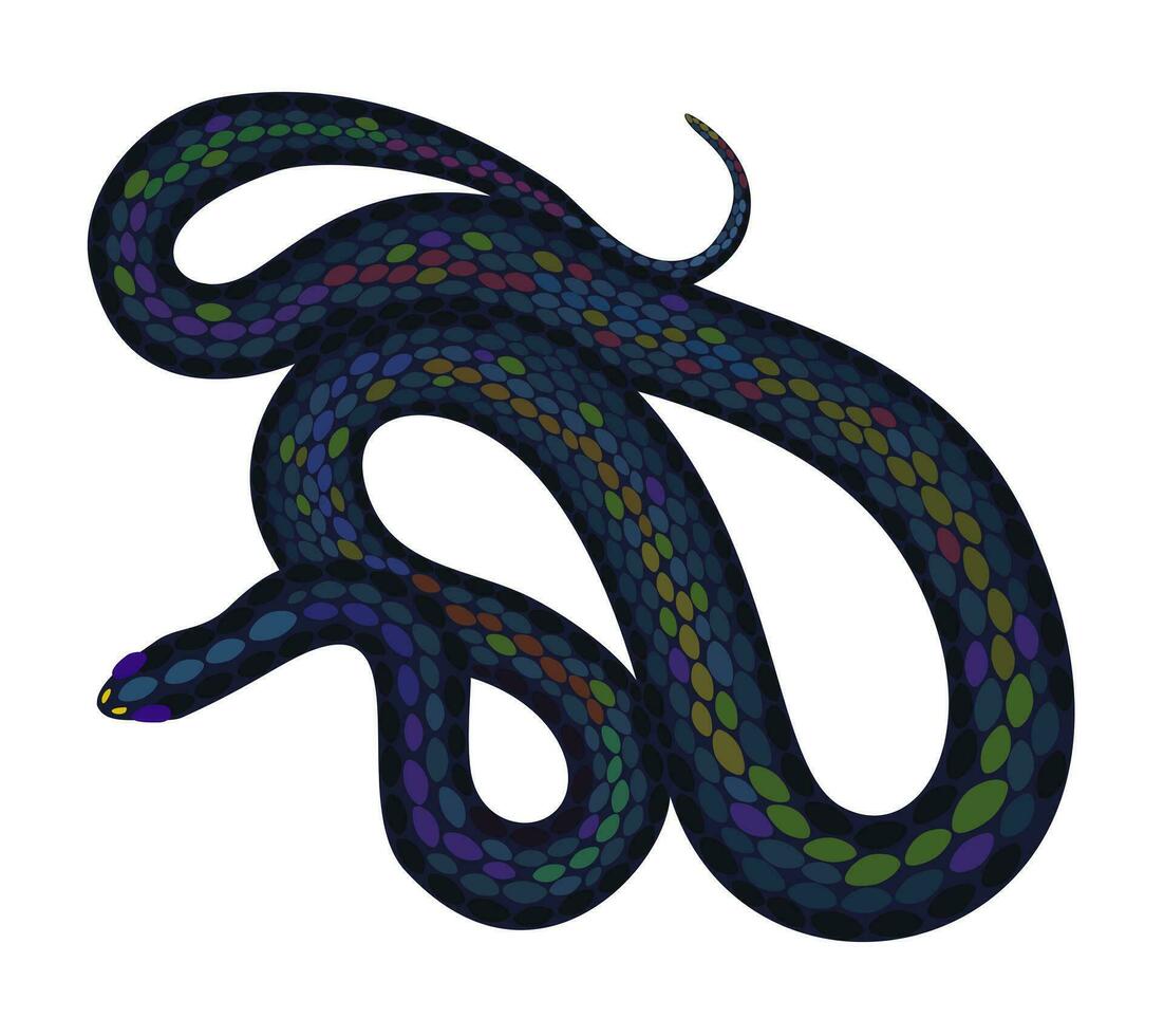 zwart slang. vector geïsoleerd illustratie