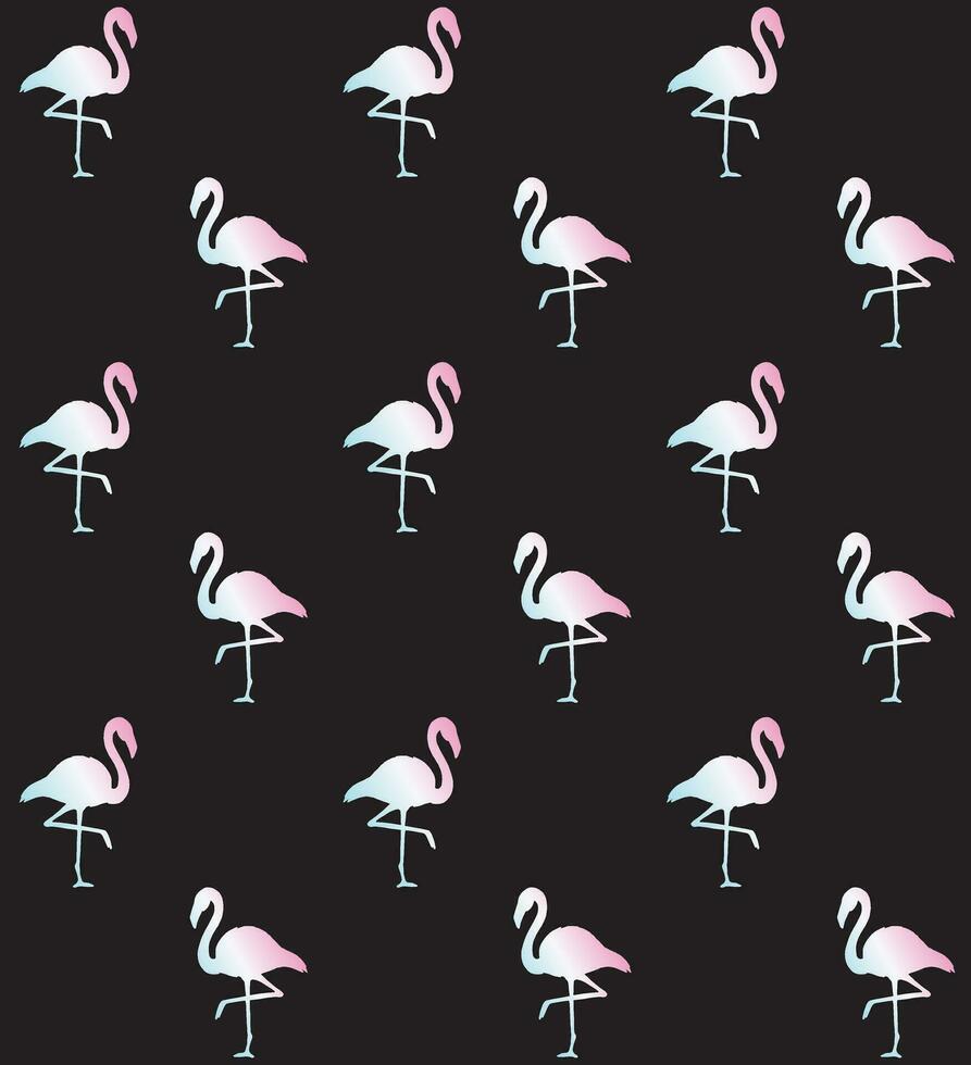 vector naadloos patroon van flamingo silhouet