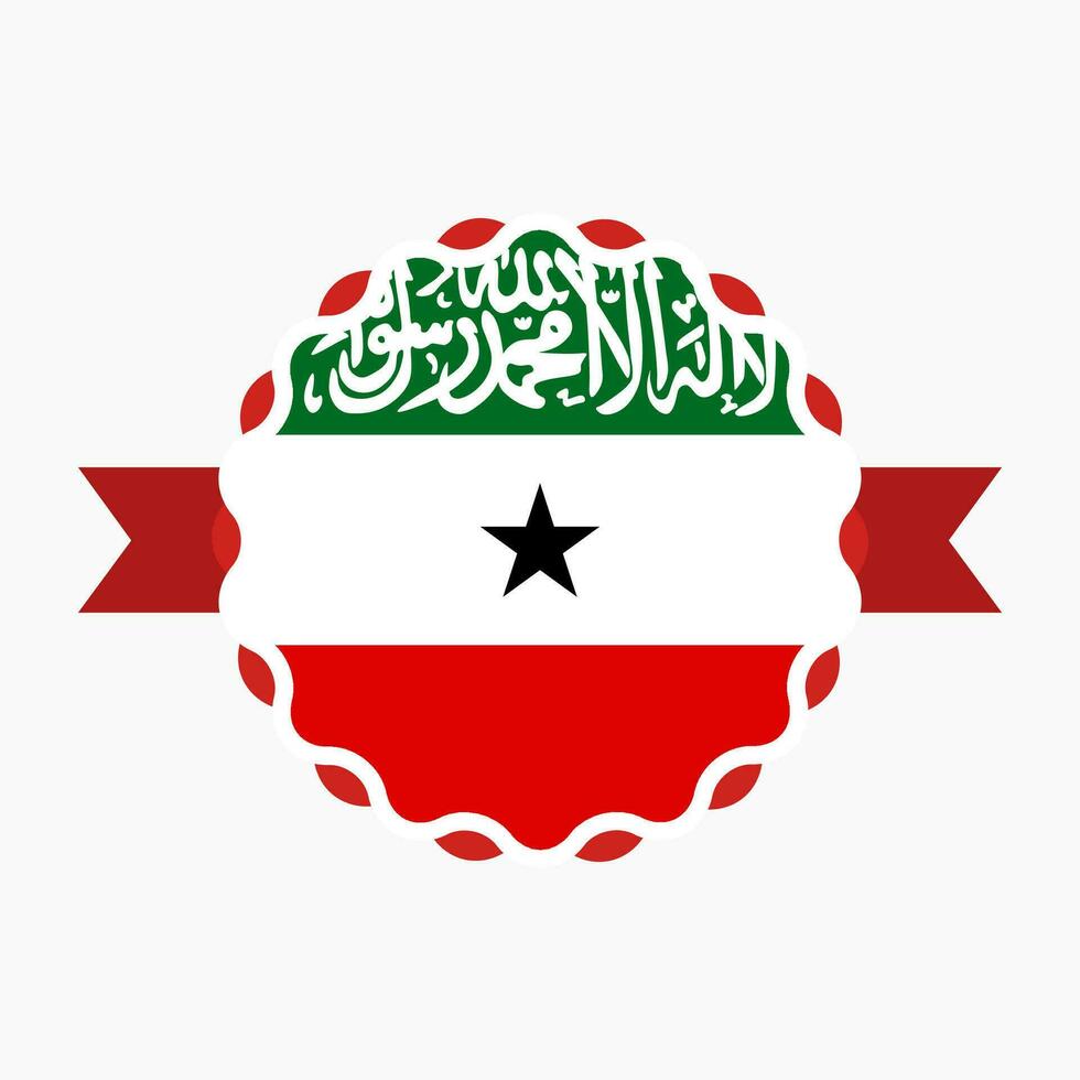 creatief somalië vlag embleem insigne vector