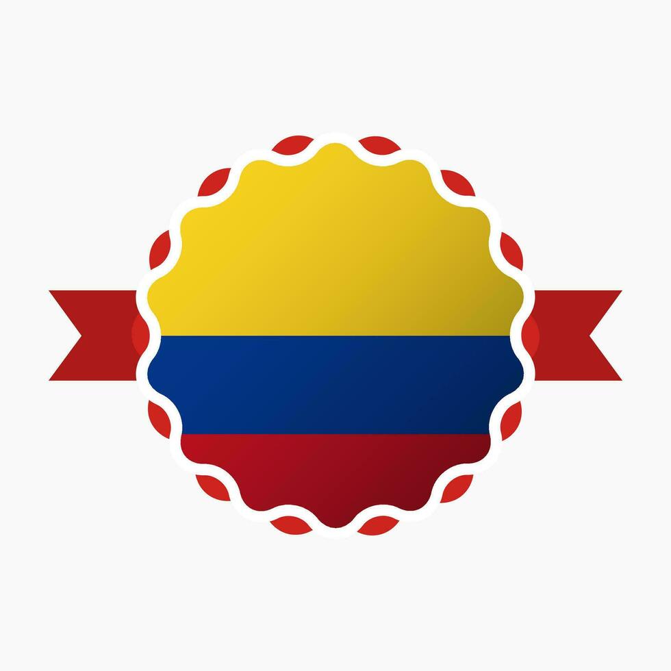 creatief Colombia vlag embleem insigne vector