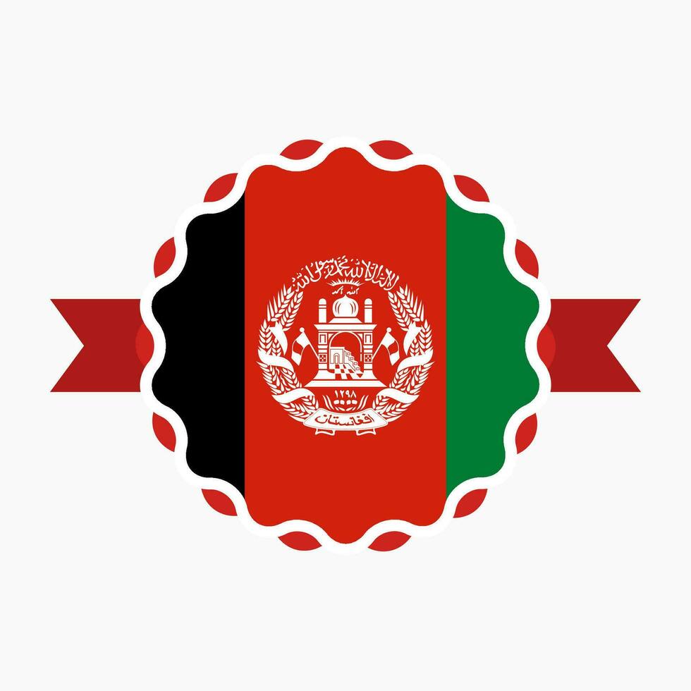 creatief afghanistan vlag embleem insigne vector