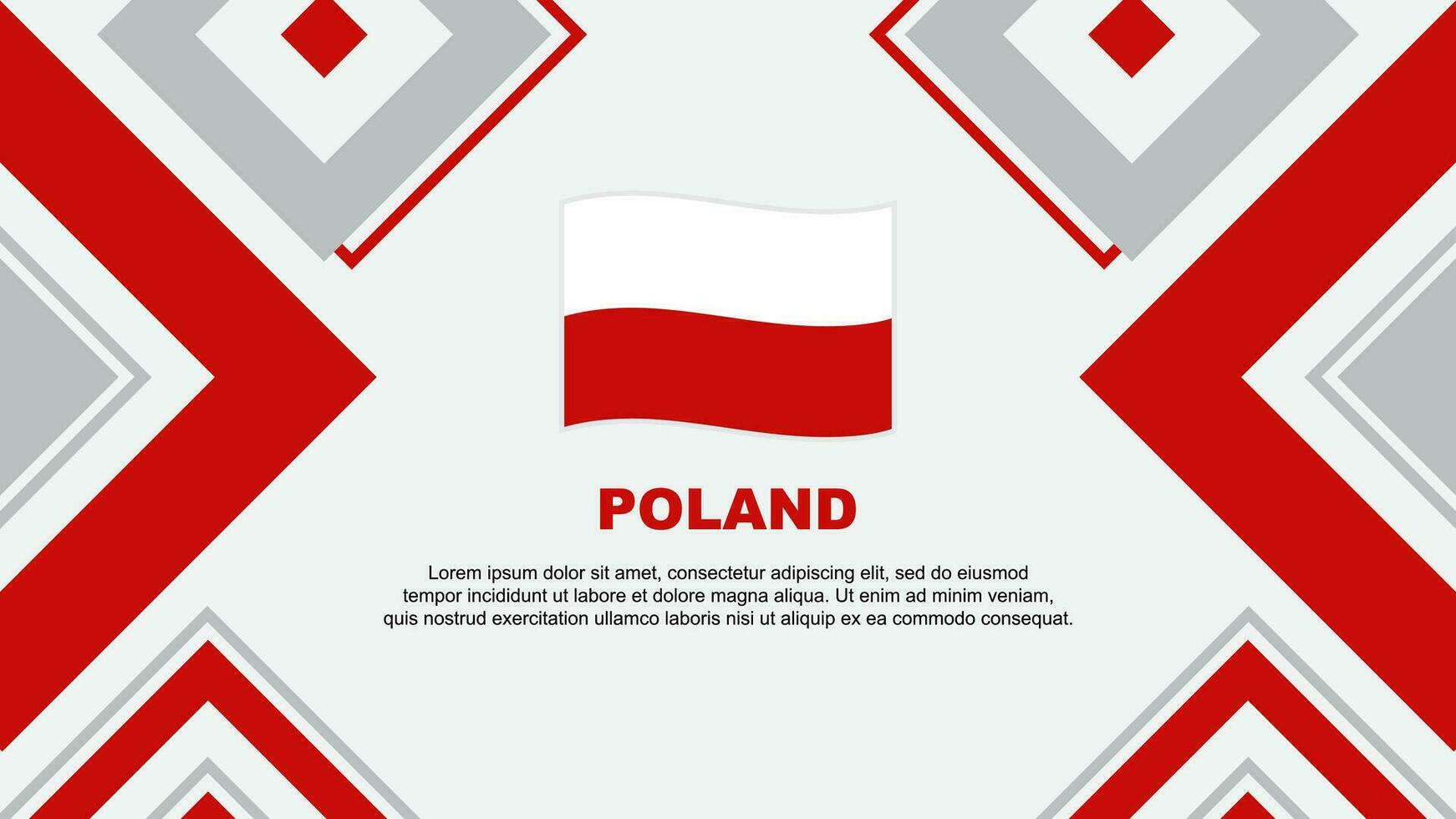 Polen vlag abstract achtergrond ontwerp sjabloon. Polen onafhankelijkheid dag banier behang vector illustratie. Polen onafhankelijkheid dag