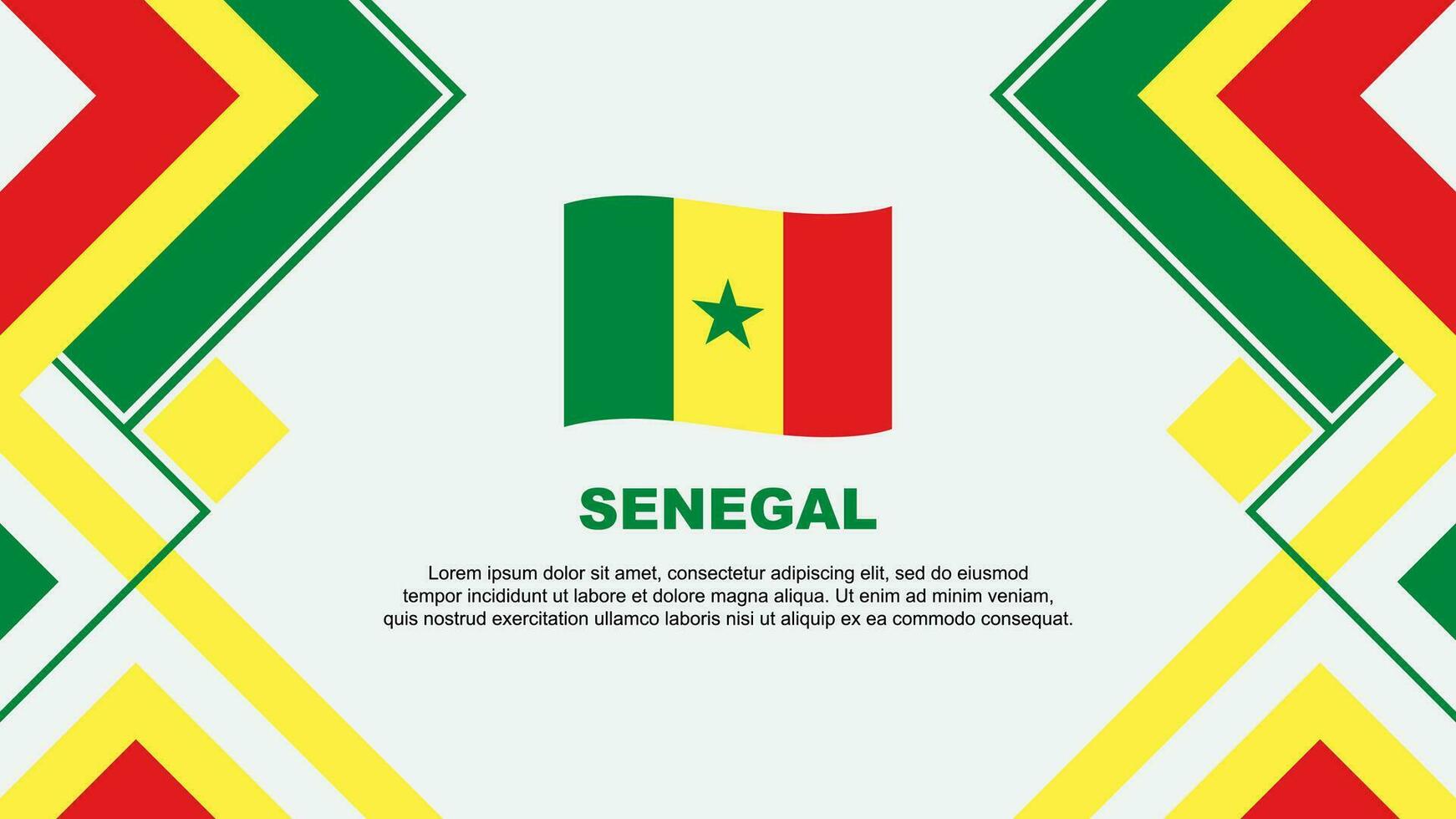 Senegal vlag abstract achtergrond ontwerp sjabloon. Senegal onafhankelijkheid dag banier behang vector illustratie. Senegal banier