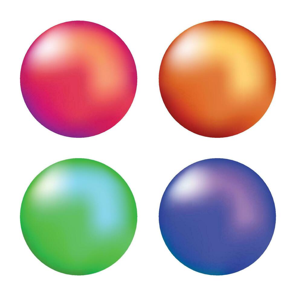 vector kleurrijk bal realistisch glanzend 3d gebied bal geïsoleerd meetkundig figuur van ronde gebied