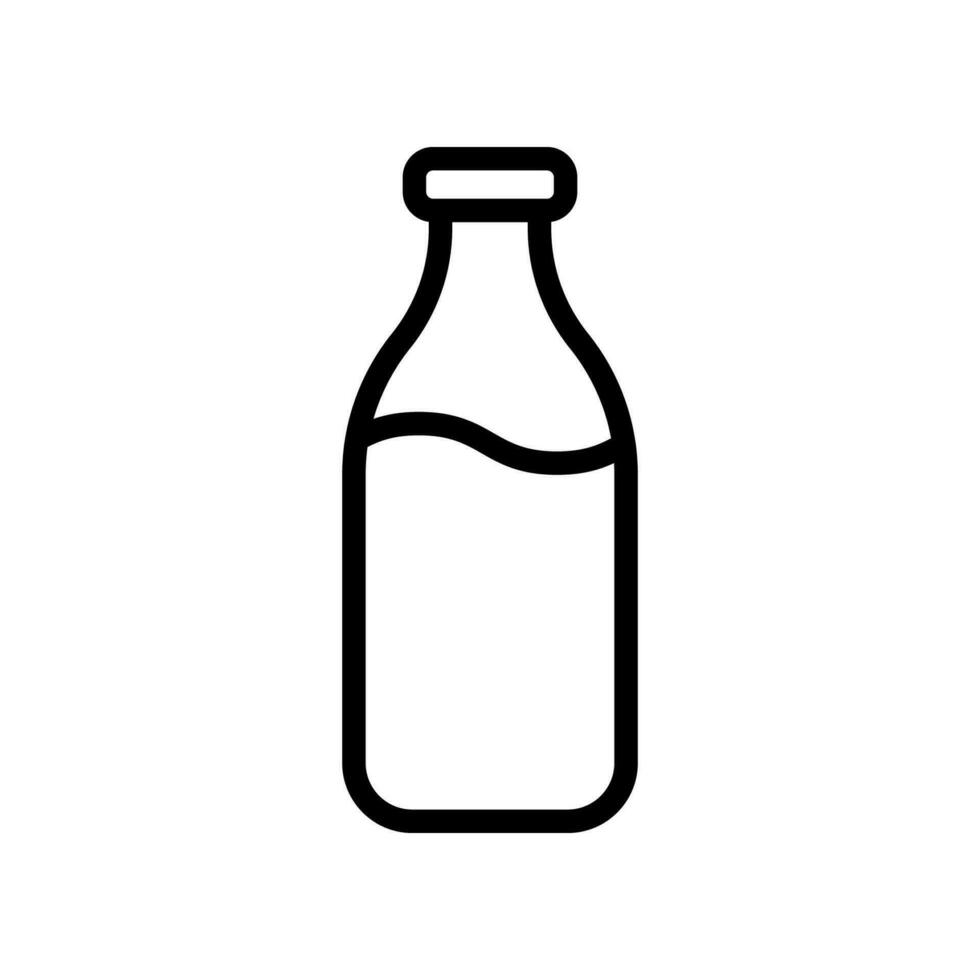 melk fles lijn icoon geïsoleerd Aan wit achtergrond. vector