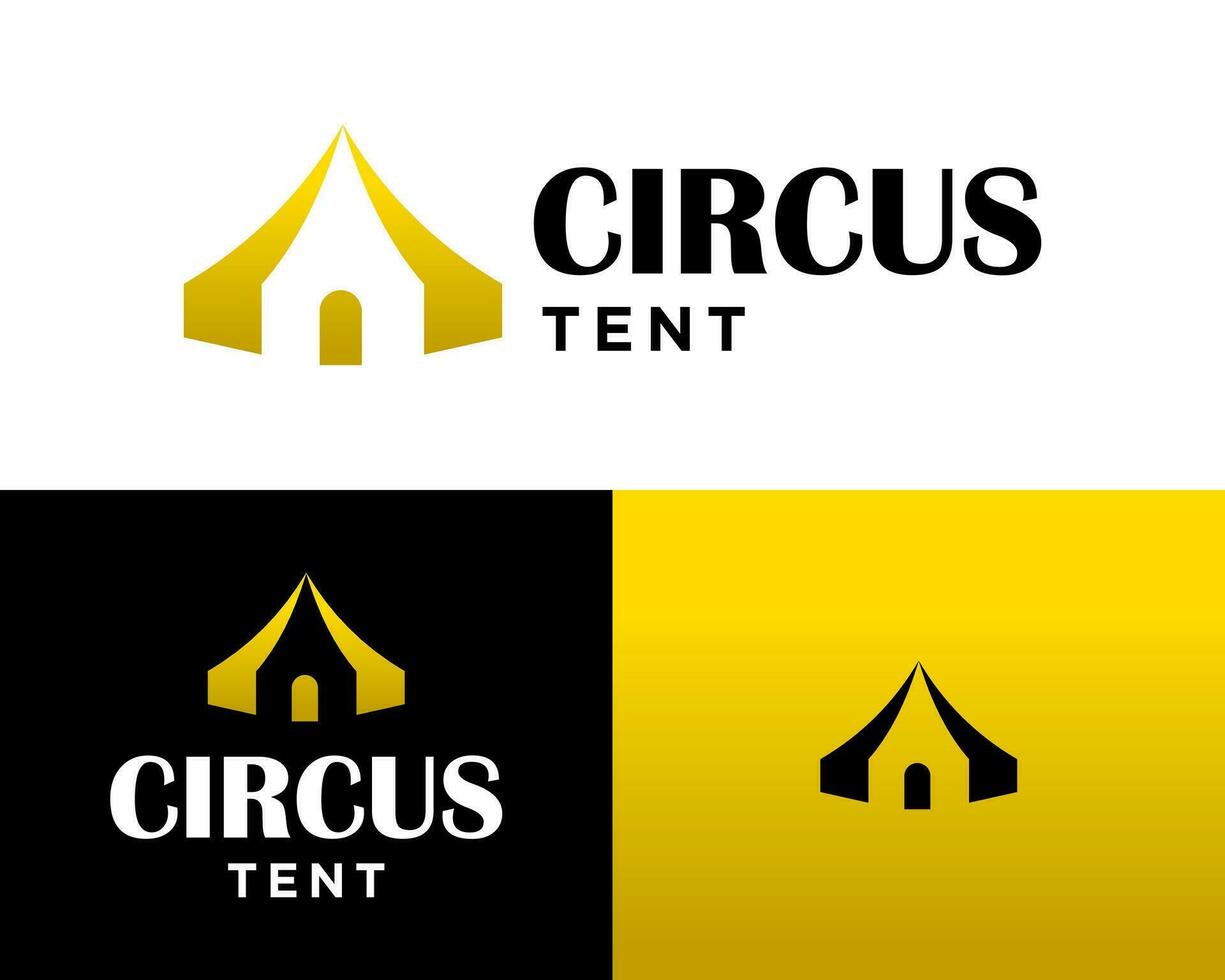 circus dier attractie prestatie tent logo ontwerp. vector