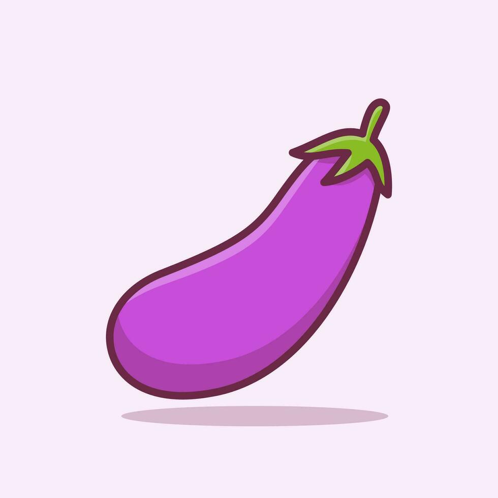 aubergine groente illustratie, groente gezond voedsel vector illustratie