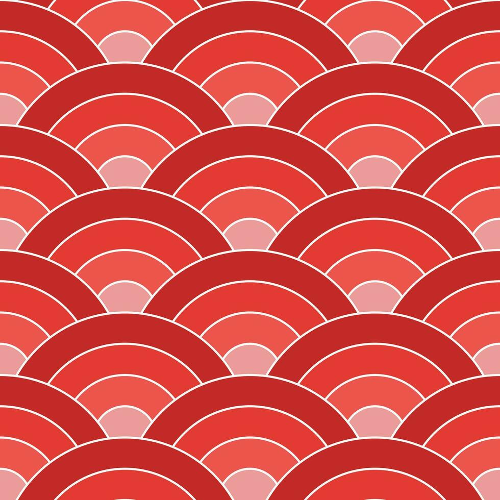 rood schaduw van Japans Golf patroon achtergrond. Japans naadloos patroon vector. golven achtergrond illustratie. voor kleding, omhulsel papier, achtergrond, achtergrond, geschenk kaart. vector