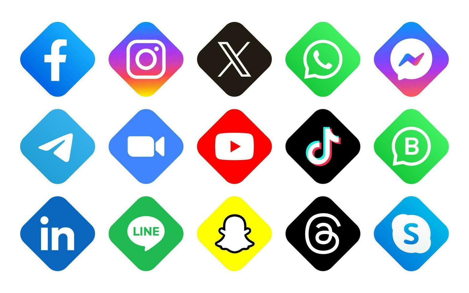 sociaal media logos illustratie vector