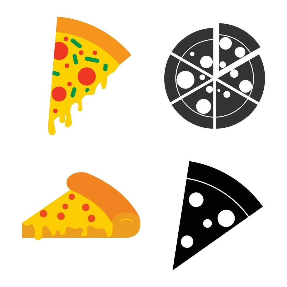 pizza pictogram vector