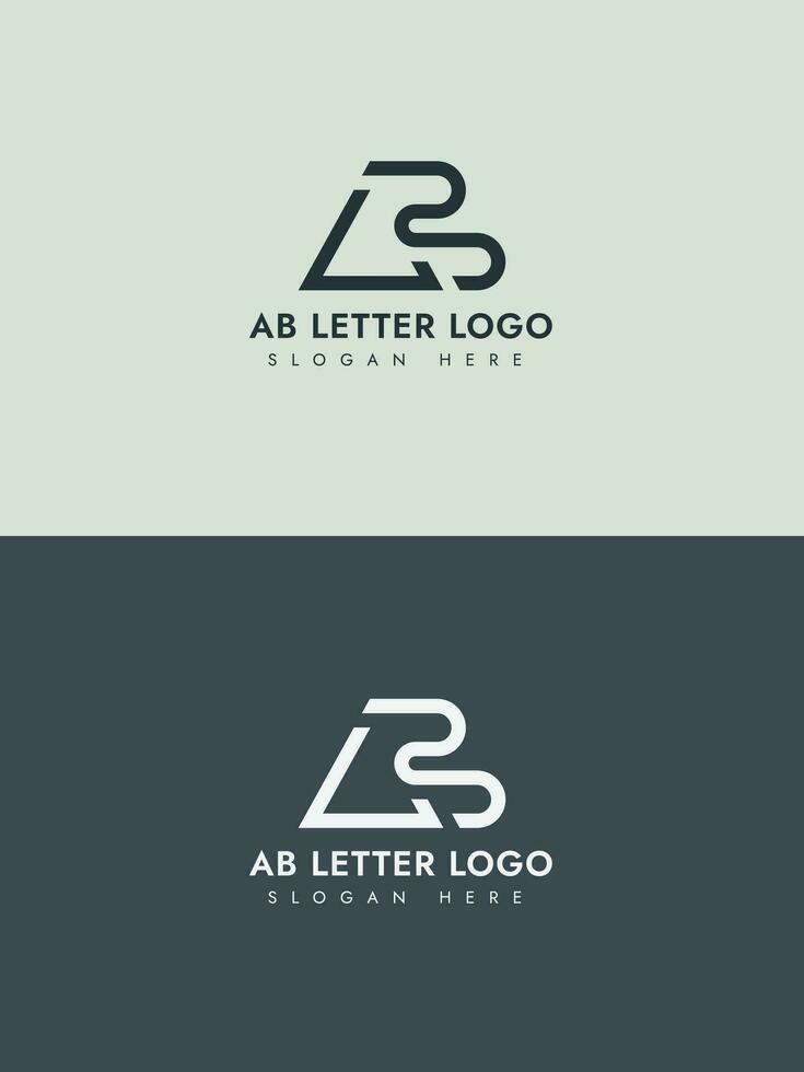 minimaal ab brief logo sjabloon, ab vector type icoon logo