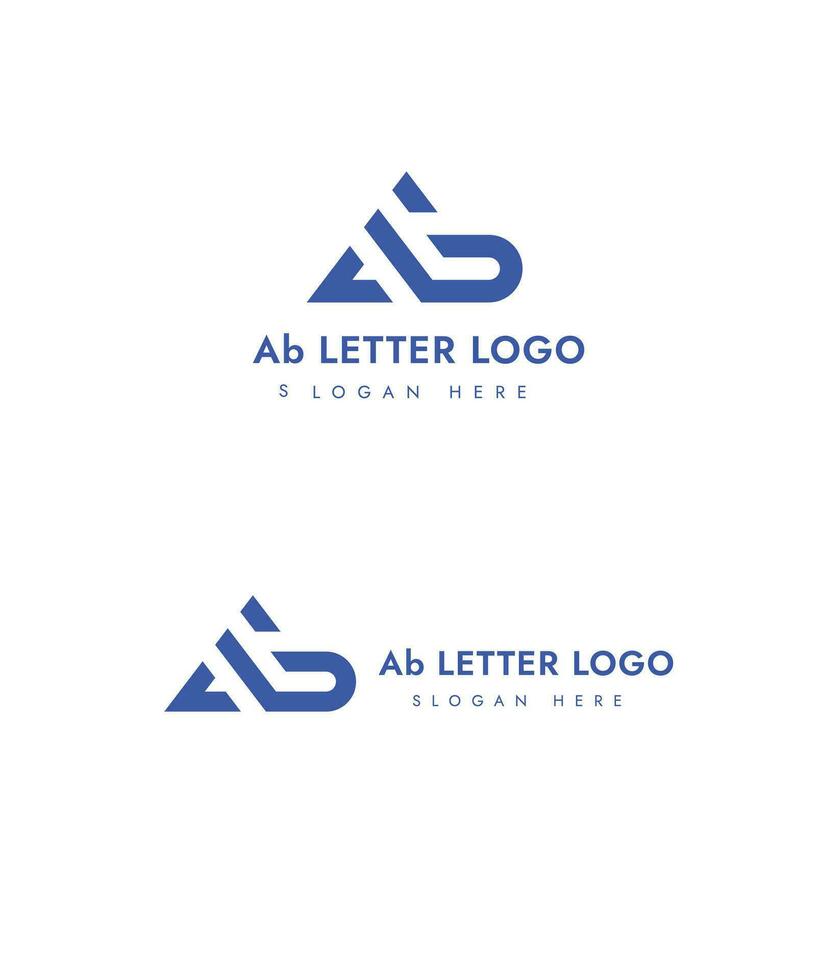 minimaal ab brief logo sjabloon, ab vector type icoon logo