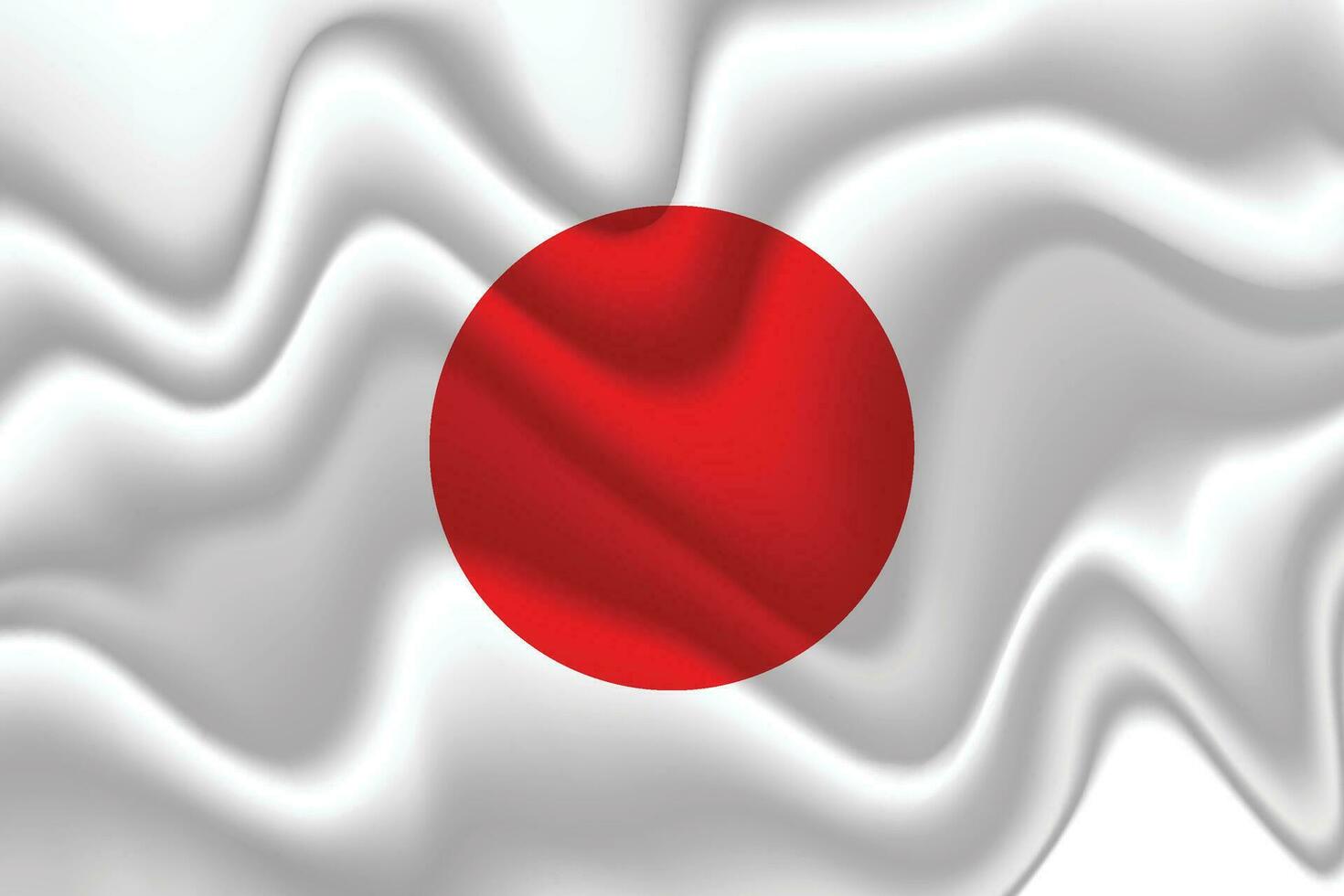 3d vector realistisch Japan vlag achtergrond