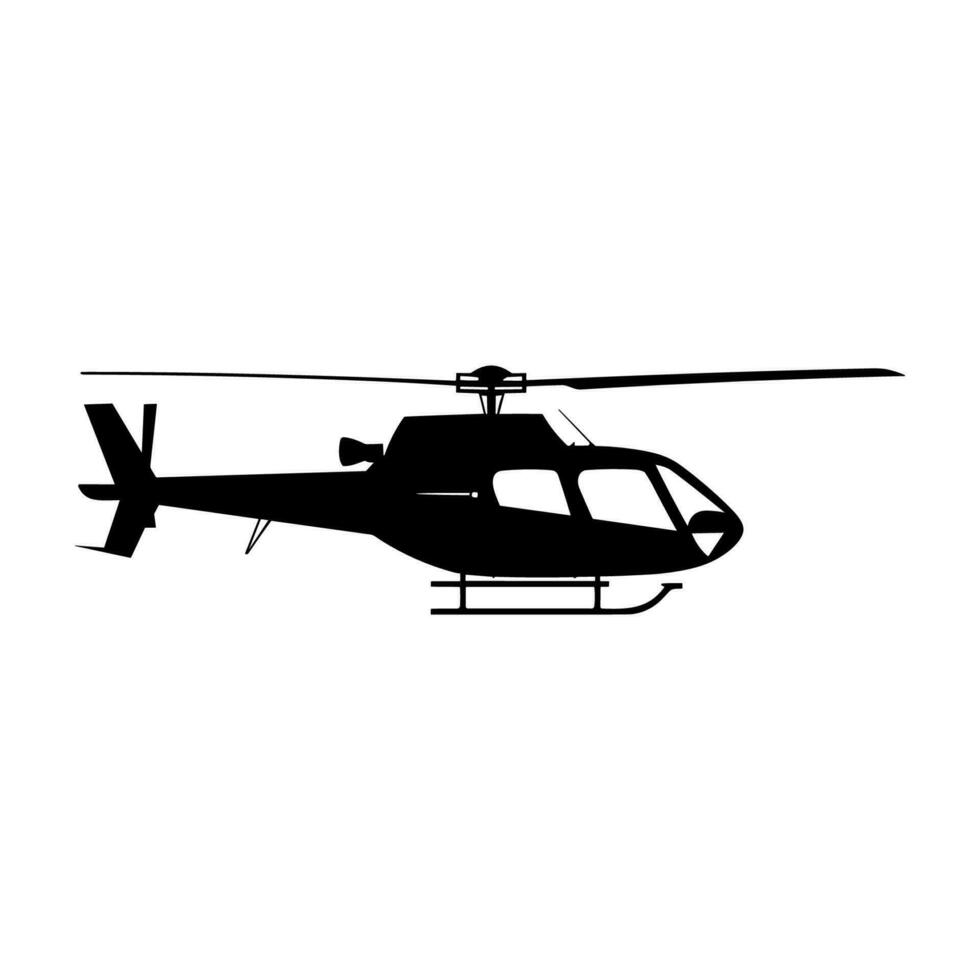 een helikopter silhouet vector geïsoleerd Aan een wit achtergrond