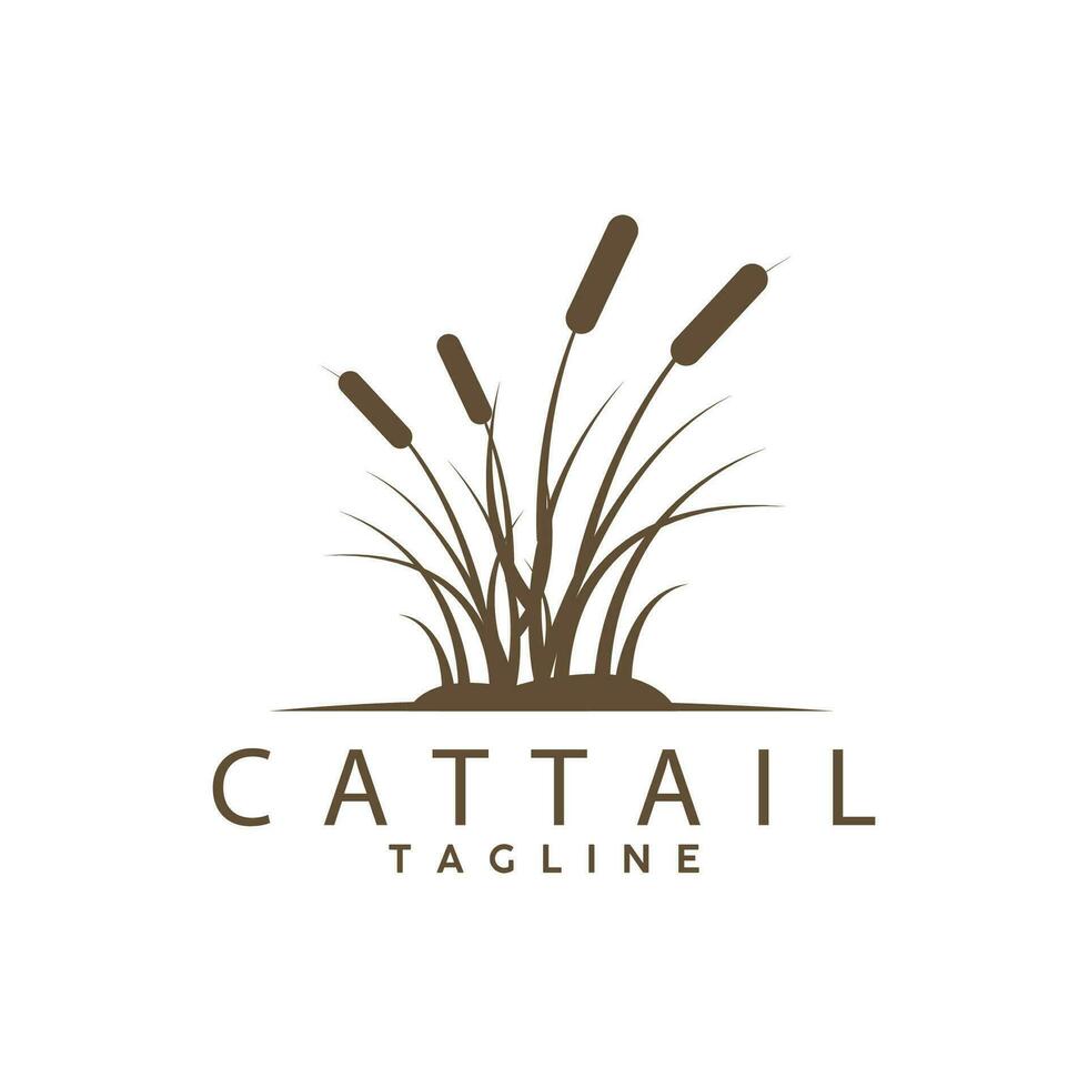 cattail logo ontwerp vector gemakkelijk illustratie symbool sjabloon