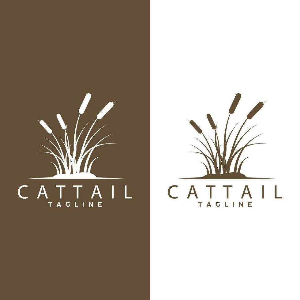 cattail logo ontwerp vector gemakkelijk illustratie symbool sjabloon