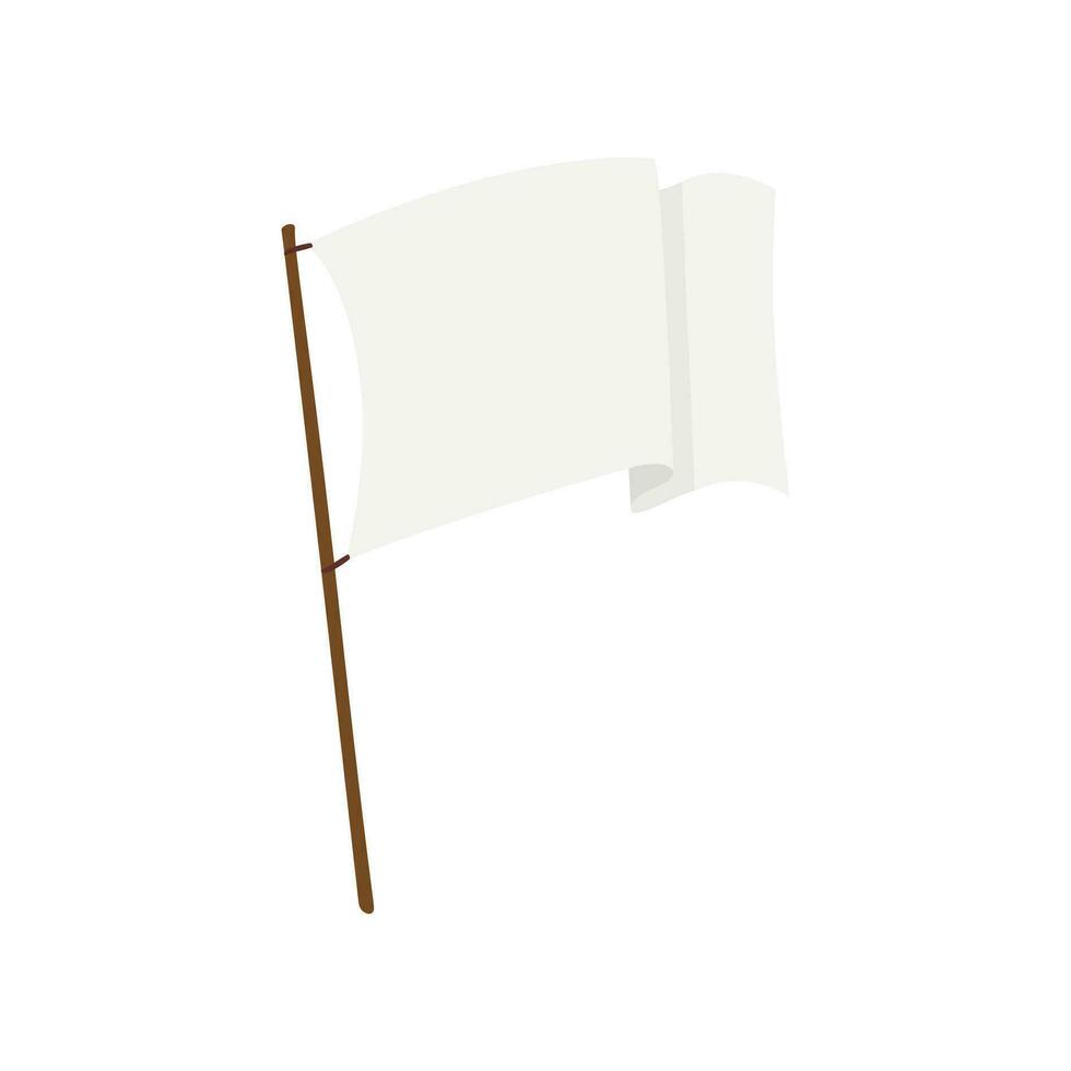 vlag wit icoon teken. vector illustratie geïsoleerd Aan wit achtergrond.