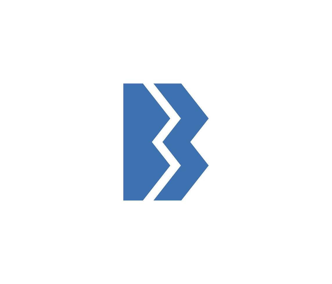 brief b Mark pijl logo ontwerp sjabloon vector