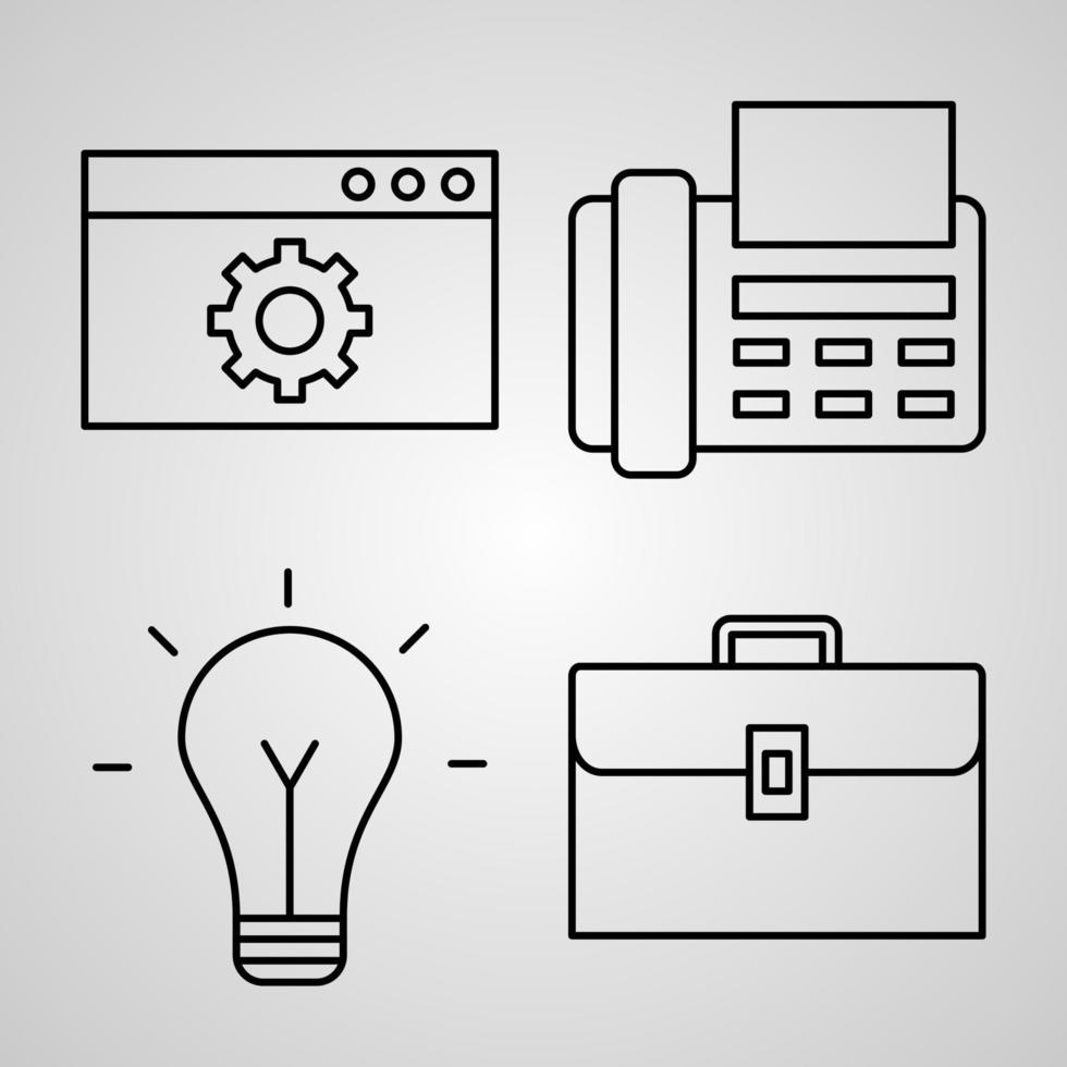 digitale economie lijn iconen set geïsoleerd op wit overzicht symbolen digitale economie vector