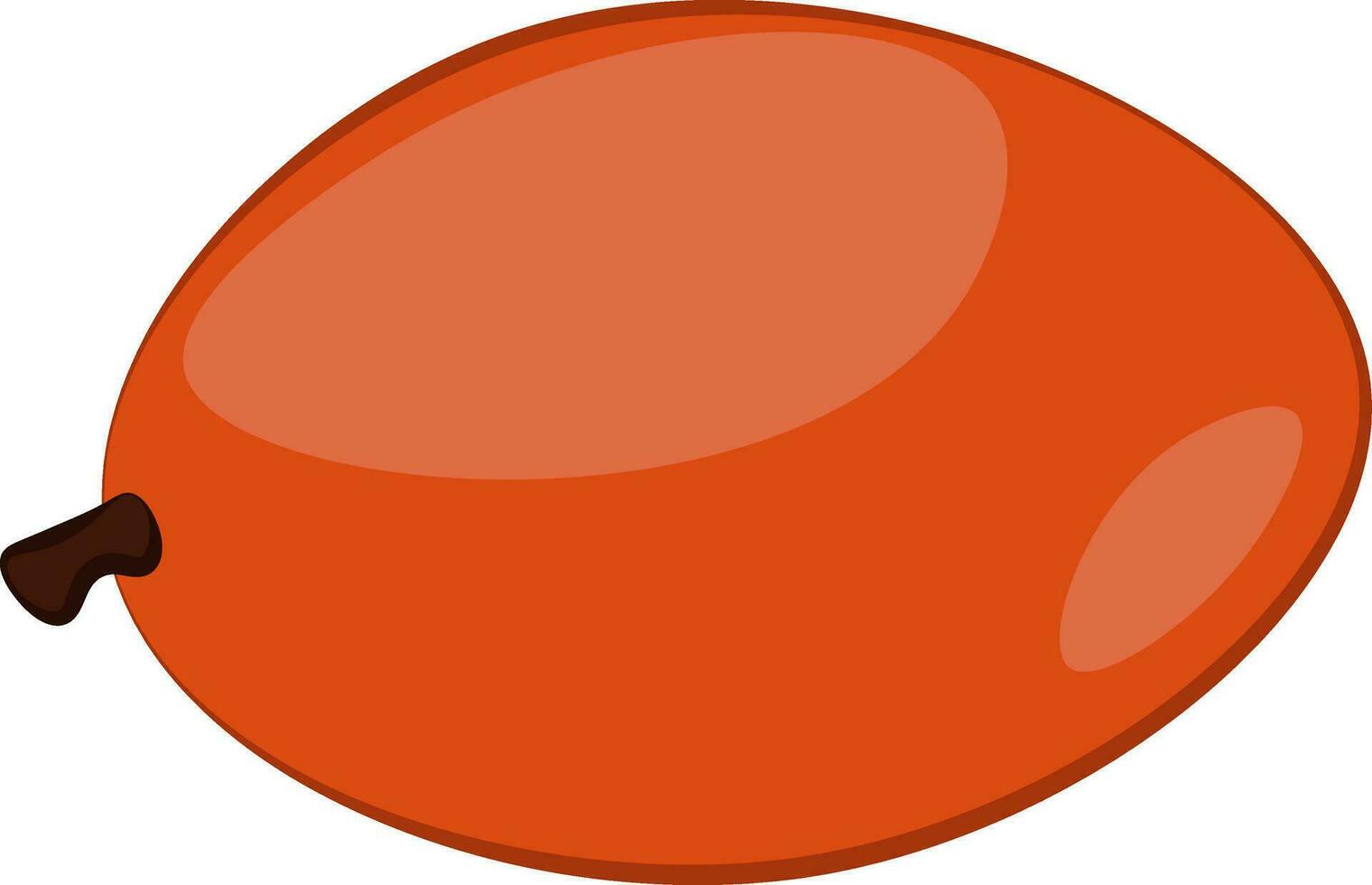 een rood gekleurd tekenfilm mangocartoon tropisch fruit vector of kleur illustratie