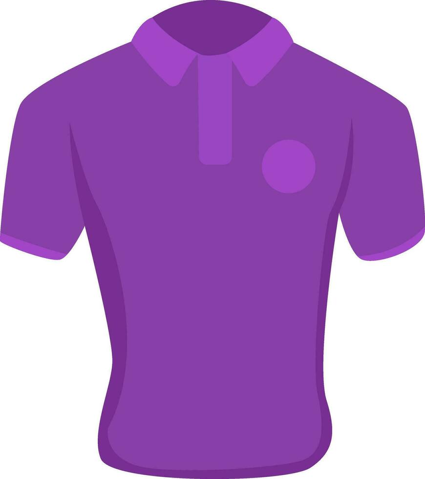 Mens Purper shirt, illustratie, vector Aan wit achtergrond