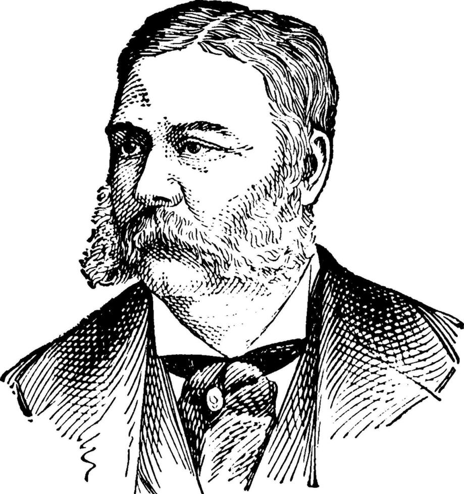 Chester alan Arthur, wijnoogst illustratie vector