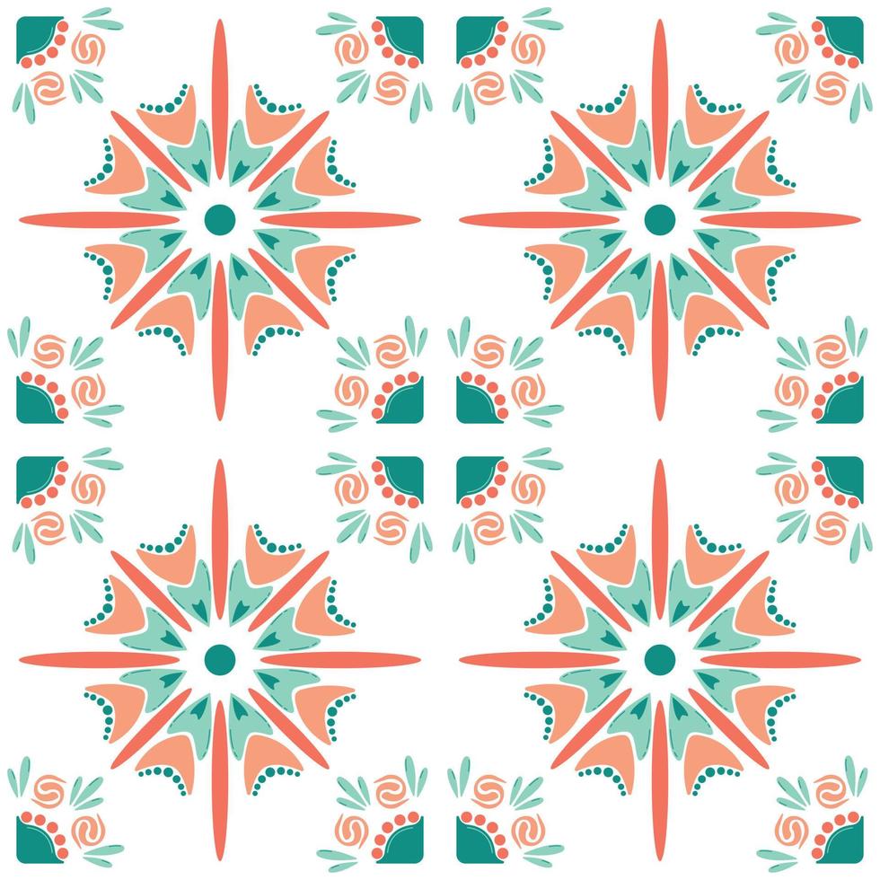 patroon, bloemen abstract patroon, herhaalt zich op een raster. vector