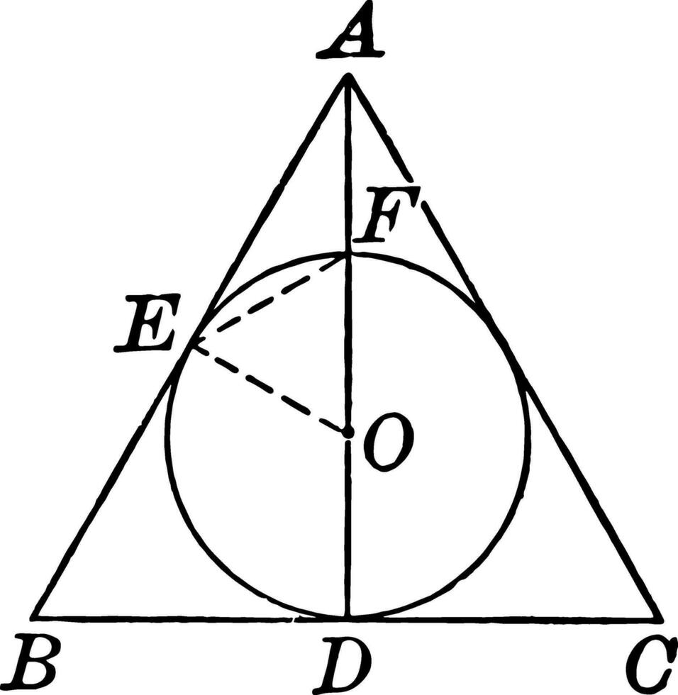 cirkel met divers akkoorden en raaklijnen wijnoogst illustratie. vector