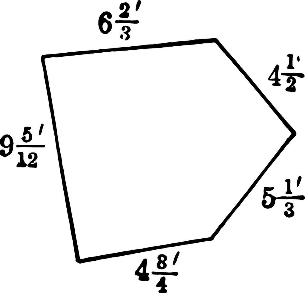 Pentagon met zijden gelabeld wijnoogst illustratie. vector