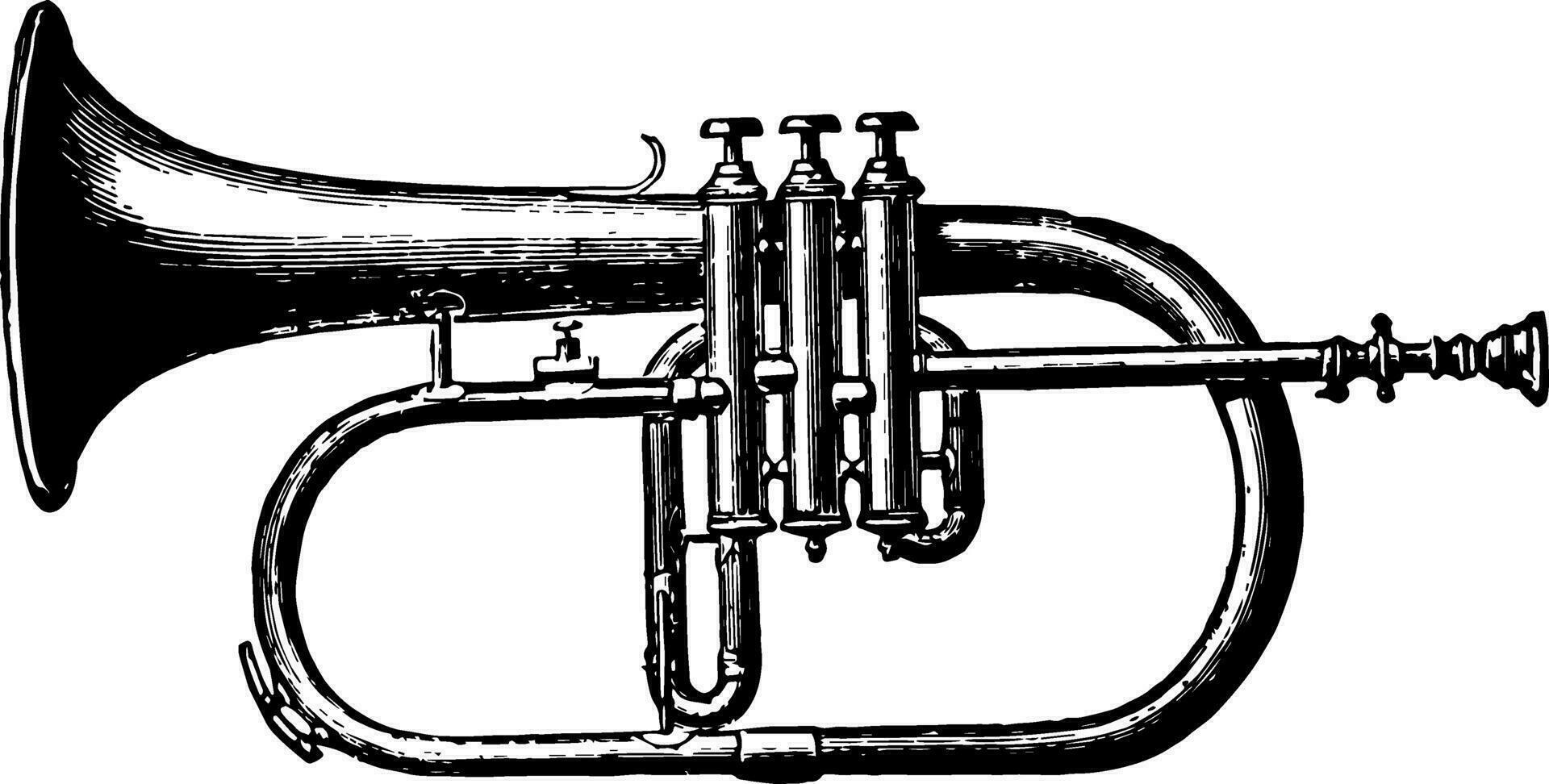 alt saxtrompet, wijnoogst illustratie. vector