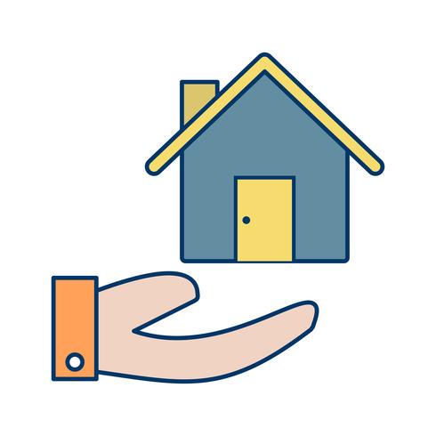 Huis op Hand Vector Icon