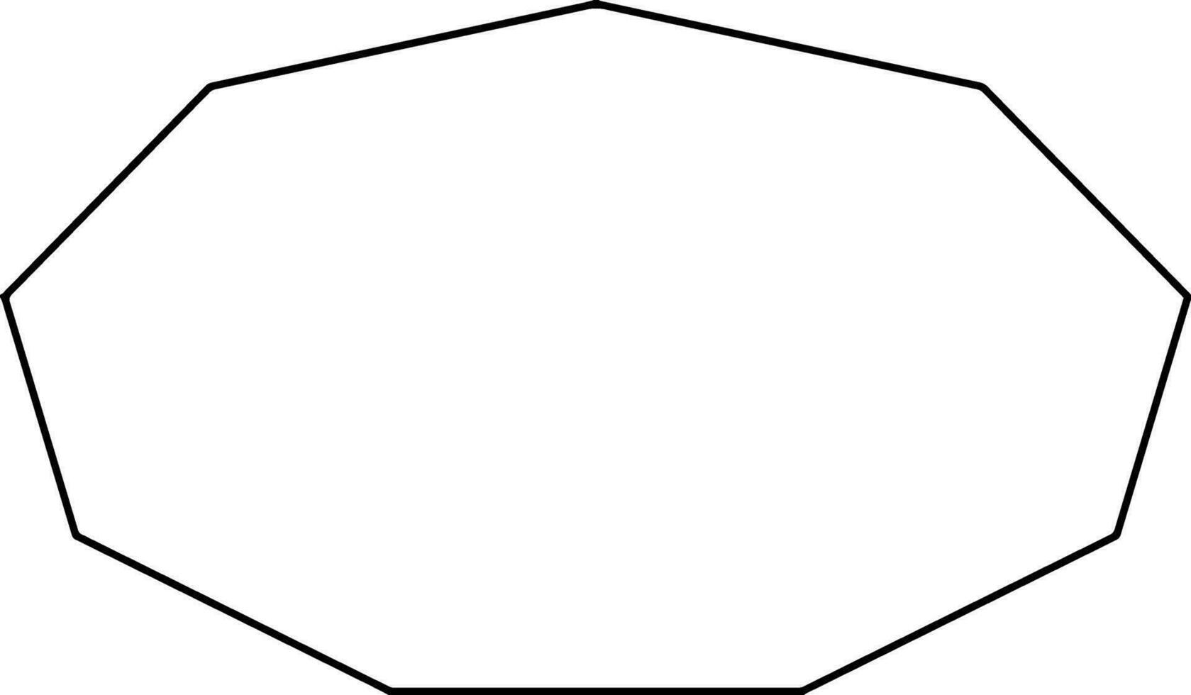 onregelmatig convex nonagon wijnoogst illustratie. vector